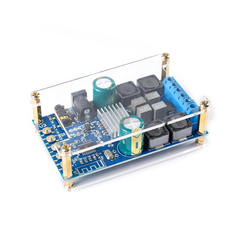 EC Buying ZK-502B Bluetooth-Compatible Digital Amplifier Board 50Wx2 Dual Channel Amplifier Board with Shell Without POP Sound