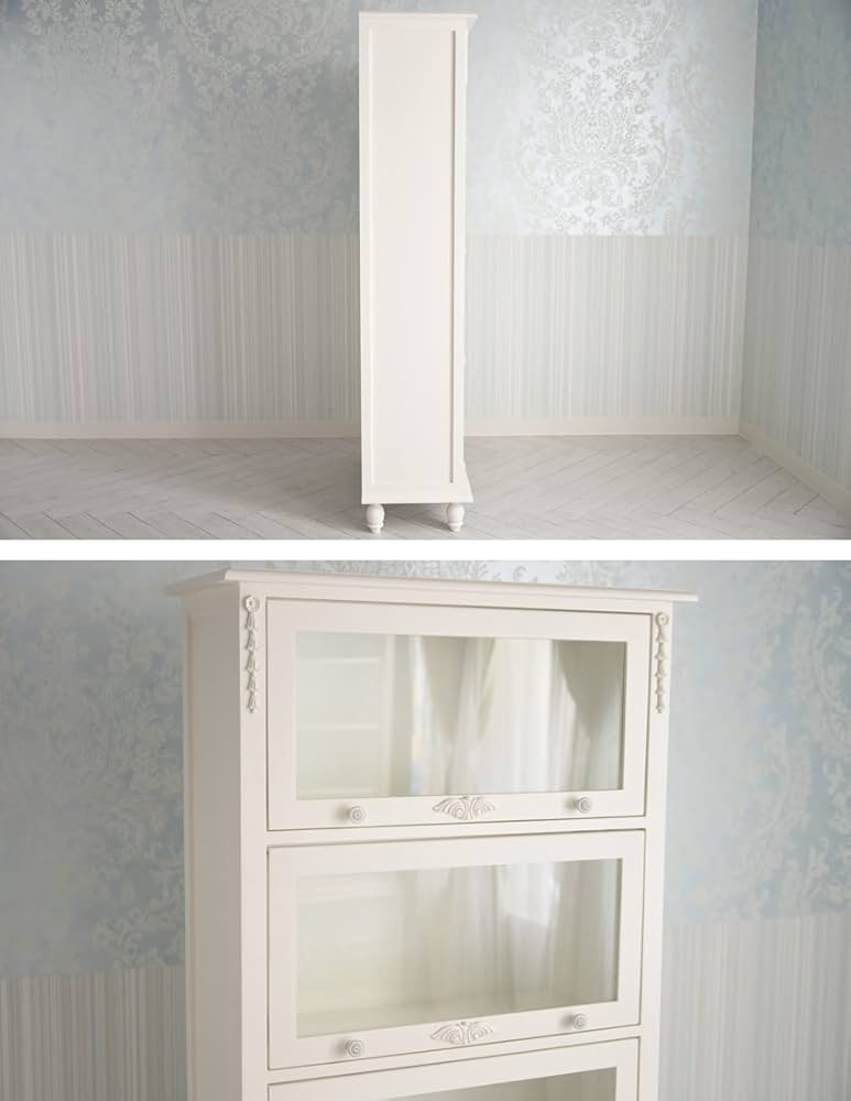 coco様　日本製　アンティーク風　ホワイト　ガラス　棚 coco様 日本製 アンティーク風 ホワイト ガラス 棚