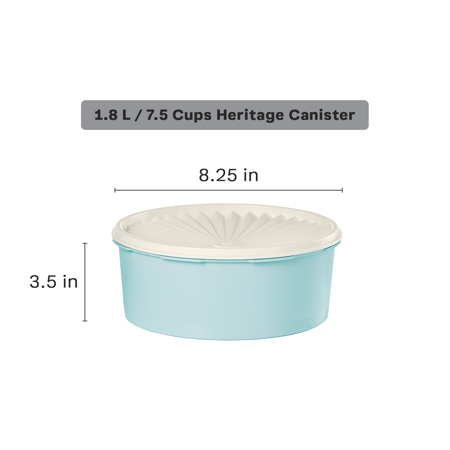 Tupperware Heritage Collection 7,6 Tassen Keksbehälter, Vintage in Blau, spülmaschinenfester und BPA-freier Behälter (1,8 l)