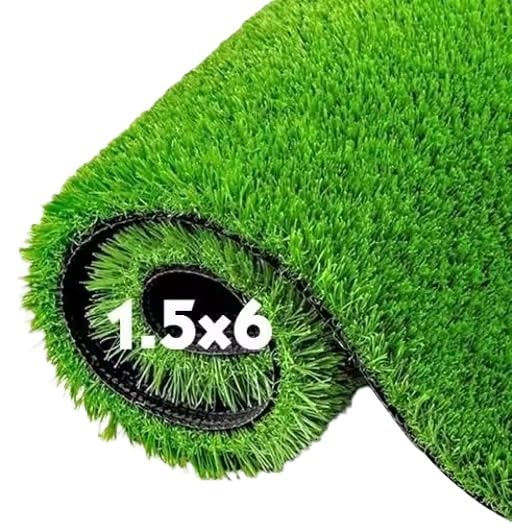 25MM Artificial Grass Carpet Mat with Anti Slip Backing for Indoor Outdoor Balcony Floor Home Décor Size 1.5 x 6 Feet Green Free Size-image-21