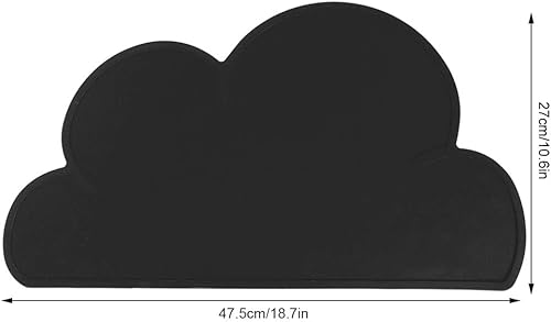 Miniatura 3 de Mantel individual con forma de nube para niños, suministros de alimentación para bebés, juego de utensilios de destete de silicona, con succión para