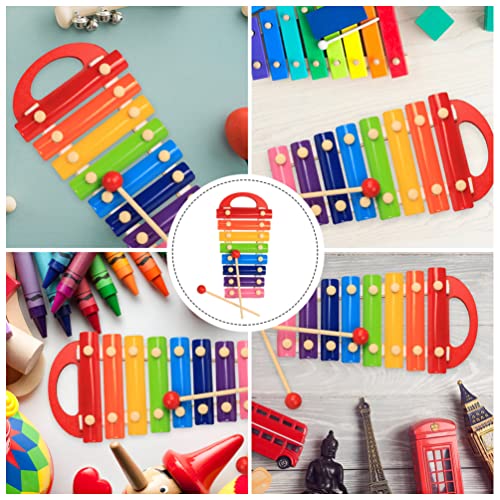 Generic 1 conjunto de instrumento musical de percussão de piano arco-íris de madeira cor arco-íris d