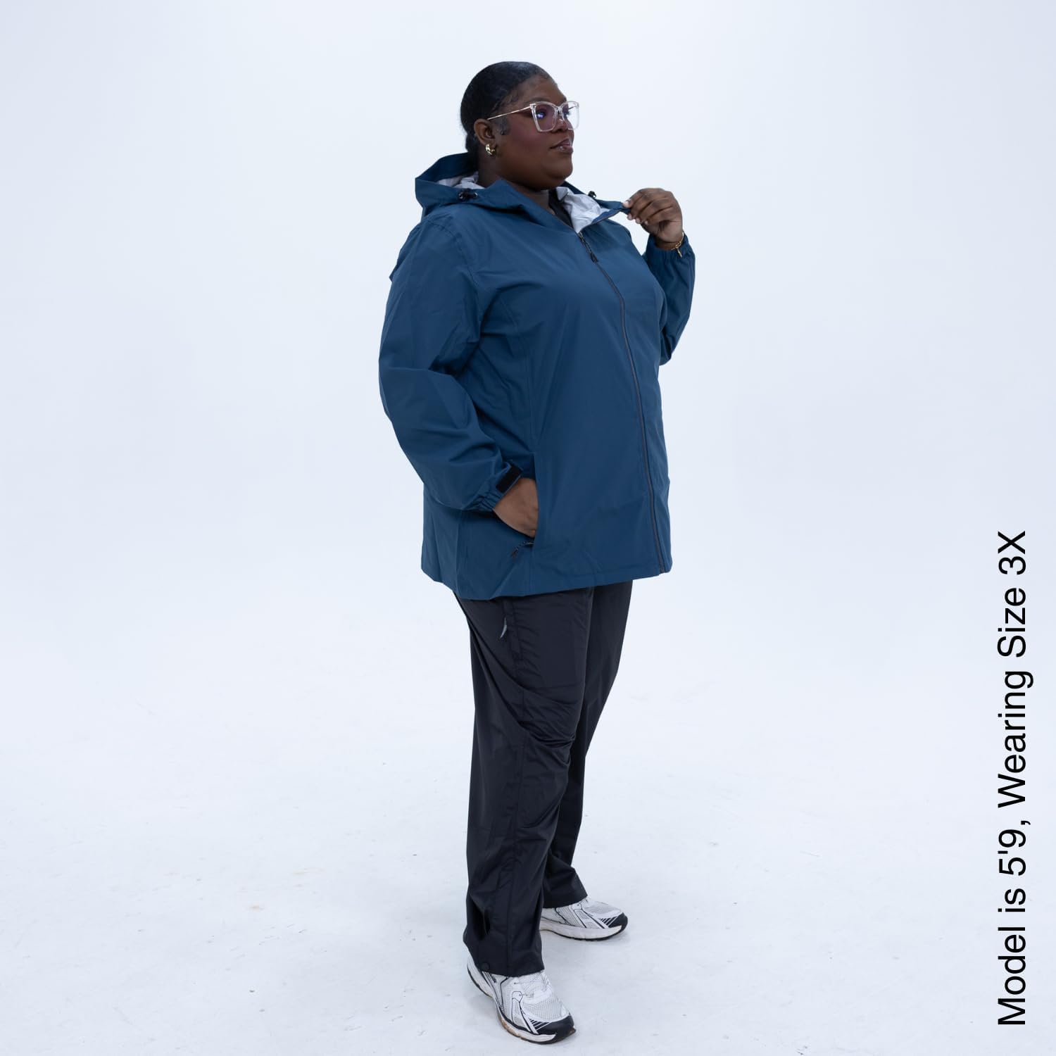 Snow Country Outerwear Women’s Plus Size Camden 1X-6X Rain Windbreaker Jacket