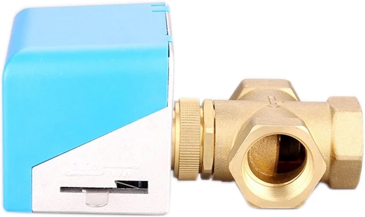 1/2" 3/4" 1"Motorized Electric Brass Globe Valves 2 Wire AC220V Three Way Stop Shut-off Valve(1")