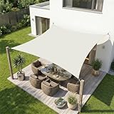 Sekey Toldo Vela Impermeable 2x3m Rectangular – Sin Costura, Crema