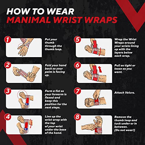 Manimal Wrist Wraps For Weightlifting (Since 2010) – Professional Wrist Straps For Men And Women – Use For Strength Training, Bodybuilding, Powerlifting, Cross Fit To Eliminate Wrist Pain In The Gym #TOP6
