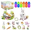 Toclsixz Lot de 360 blocs de construction de Pâques, 12 en 2, pour lapins et carottes, avec 12 œufs de Pâques, cadeau de Pâques idéal pour les créateurs et les enfants à partir de 6 ans