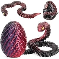 YOUZMY Lot De 2 Serpents Articulés Imprimés En 3D – Rose Laser Et Violet Laser, Figurines Réalistes, Décoration De Bureau Et Cadeau Surprise