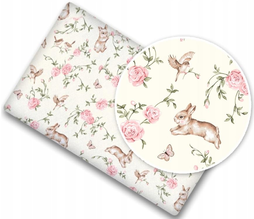BABYMAM Baby Fitted Sheet 100% Cotton Mattress Toddler Bed 160x80cm Secret Garden
