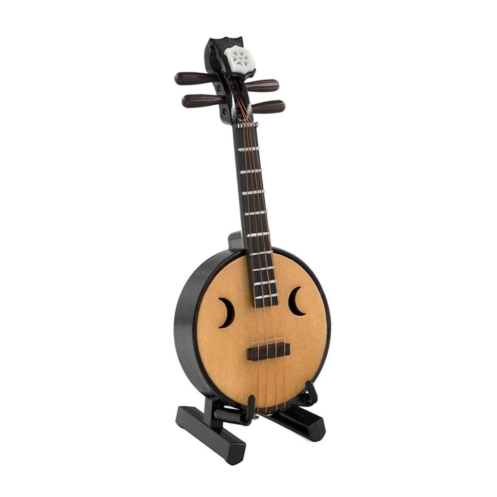 Miniaturowe modele trąbek Miniaturowy Model Dzwonka Ruan Ze Stojakiem I Akcesoriami Do Instrumentów(18cm)