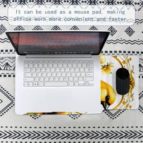 Funda para portátil de 35 x 25,9 cm con diseño de girasoles y pájaros 5