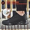 LUPWEE Safety Trainers Slip Resistant Steel Toe Cap Trainers for Men Women, Puncture Proof Safety Shoes Breathable Comfortable Industrial Work Shoes,Black 8 #2