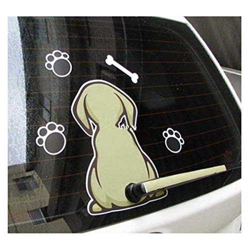 Fochutech Car Auto Body Sticker Dog Wags Tail Rear Windshield Window Wiper Self-Adhesive Side Truck Vinyl Graphics Decals #TOP6