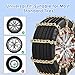 Qoosea Snow Chains 8Pcs Tire Chains Snow Chains for Car SUV Tire Chains with Tightening Buckles Universal Anti-Slip Snow Tire Chains Tire Cables Durable Chains for Tires Heavy Duty
