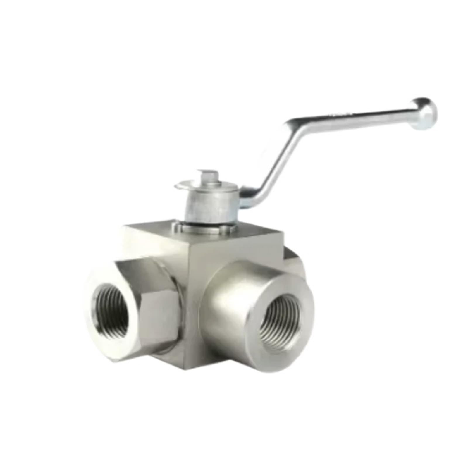 1 valvola a sfera idraulica ad alta pressione a 3 vie con filettatura maschio KHB3K - G 1/4 3/8 1/2 31,5 MPa for l'industria in acciaio al carbonio(KHB3K 08 G3 8)