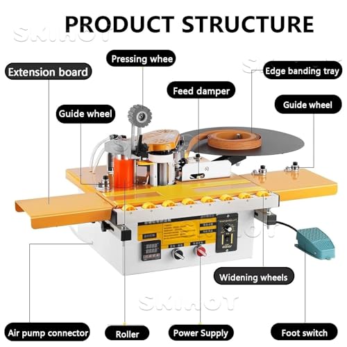 Machine à bander de chant portable pour projets de menuiserie incurvés et droits