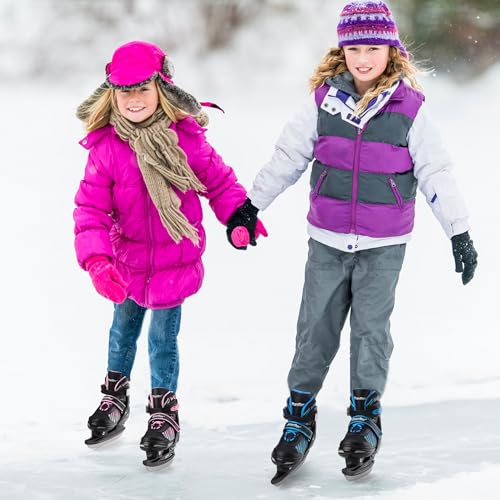 image for Sitanflex Boys Ice Skates, 4 Size Adjustable Kids Toddlers Hockey Ice 