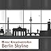 Produktbild Kreative Sichtschutzstreifen - Motiv Berlin Skyline 1A PVC Qualität 4 Streifen (2er Pack) - SIE KAUFEN Hier DIREKT BEIM Hersteller -