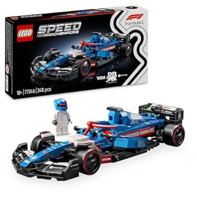 LEGO Speed Champions Visa Cash App RB VCARB 01 F1 Race Car Model Set for Adults  with a Collectible Driver Minifigure - Gift Idea for Men  Women & Teenage Motorsports Fans 77246