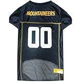 Pets First NCAA College West Virginia Mountaineers Mesh Jersey for DOGS & CATS, Medium. Licensed Dog Jersey with your Favorite Football/Basketball College Team