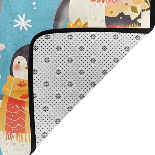 Tapis pingouin fleurs anti-usure pour protéger le sol avec douceur