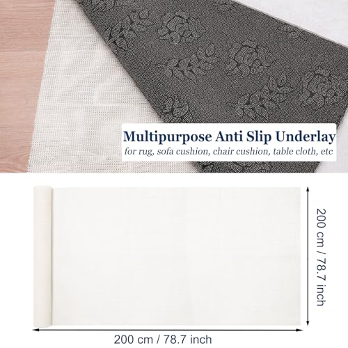 Bekeify 200 x 200 CM Rug Gripper Anti Slip Rug Underlay 6.6 x 6.6 Feet Non Slip Grip Matting PVC Cuttable Carpet Liner Pad for Area Rugs Under Carpet Anti Skid Mat for Laminate Wooden Hard Floors - Image 3