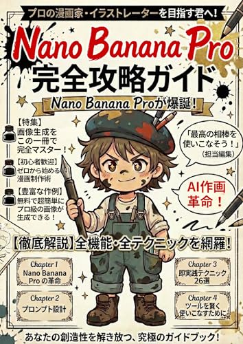マンガでわかる Nano Banana Pro 完全攻略ガイド 生成AI ナノバナナ 豊富な作例とプロンプトで nanobanana を使いこなす実践レシピ26選: Google 無料 AI【画像生成AI】【Gemini】 マンガでわかるAI