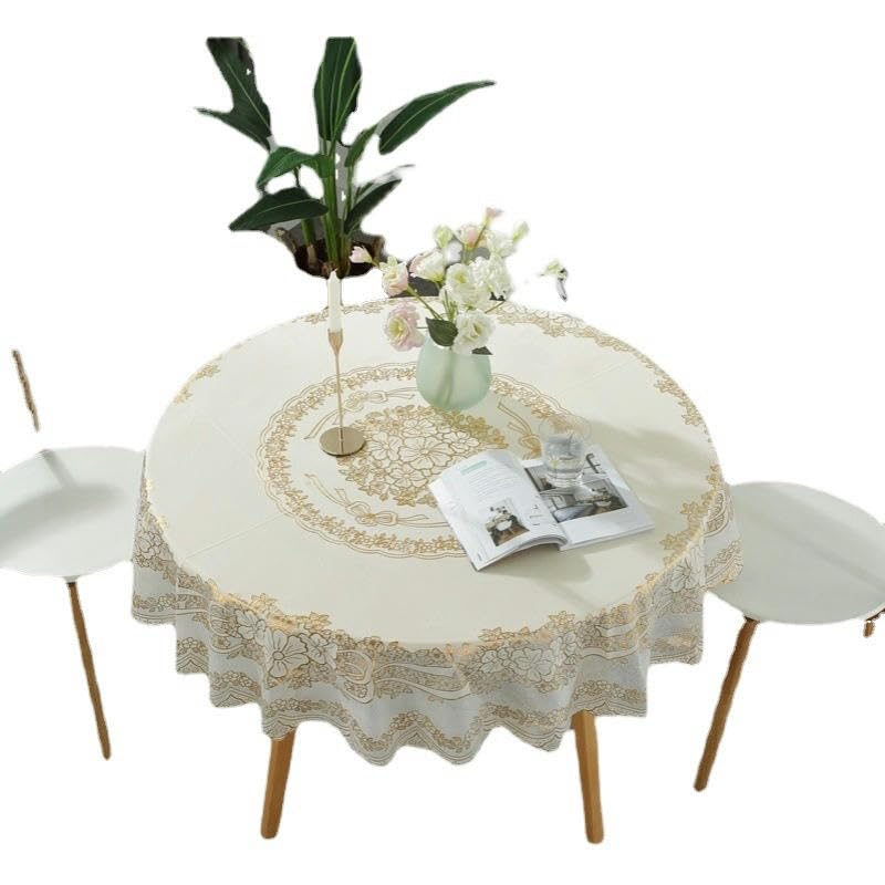 Nappe ronde en PVC 180 cm pour grande table circulaire de salle à manger - 4
