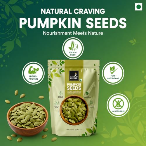 Image of Natural Craving Pumpkin Seeds 900g | Premium Raw & Natural Seeds for Eating | Rich in Protein, Fiber, Zinc & Magnesium | Healthy Snack for Diet, Immunity & Daily Nutrition
