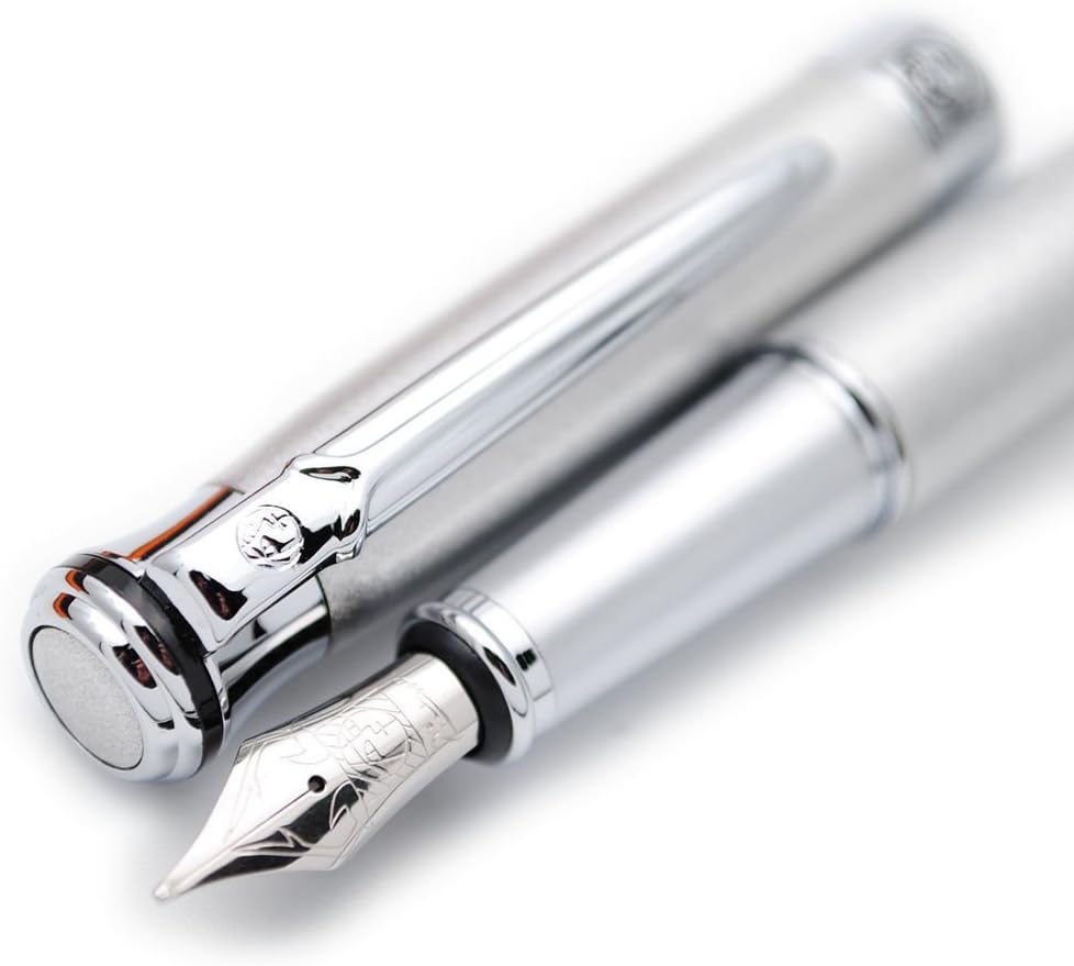 czxwystPicasso 903 Sweden Flower King Fountain Pen Original Box (Platinum)