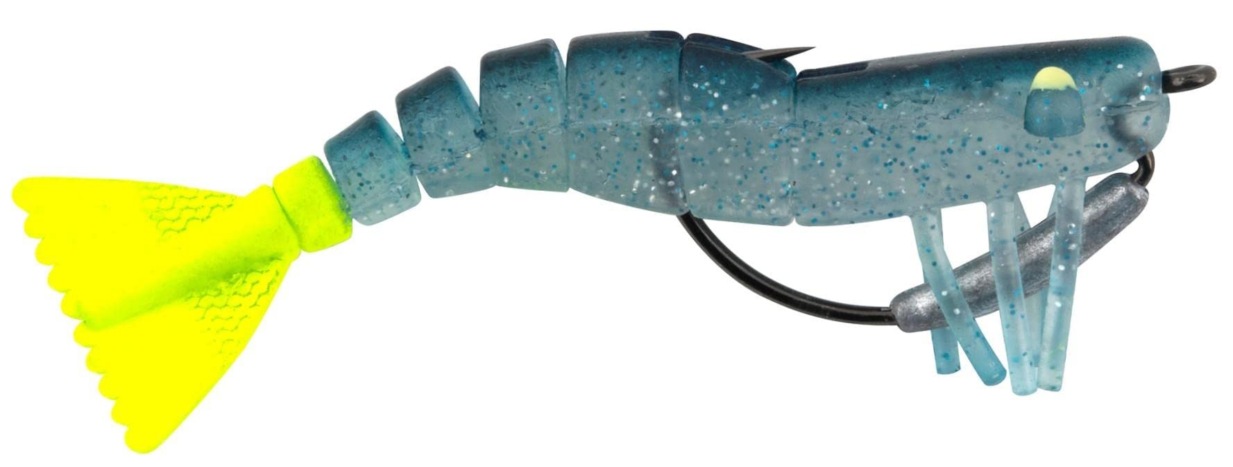 3.5" Vudu Weedless Shrimp, 1/8oz - Blue Moon (2-Pack) E-VSW35-18-50