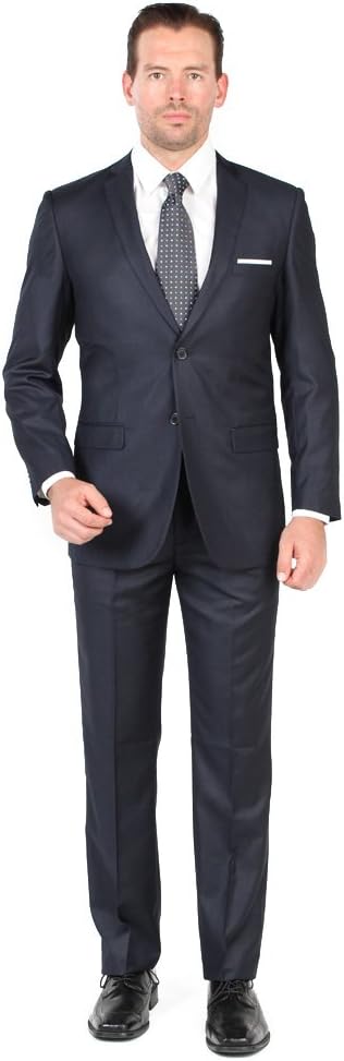 TAZIO Mens 2 Button 2 Piece Slim Fit Suit