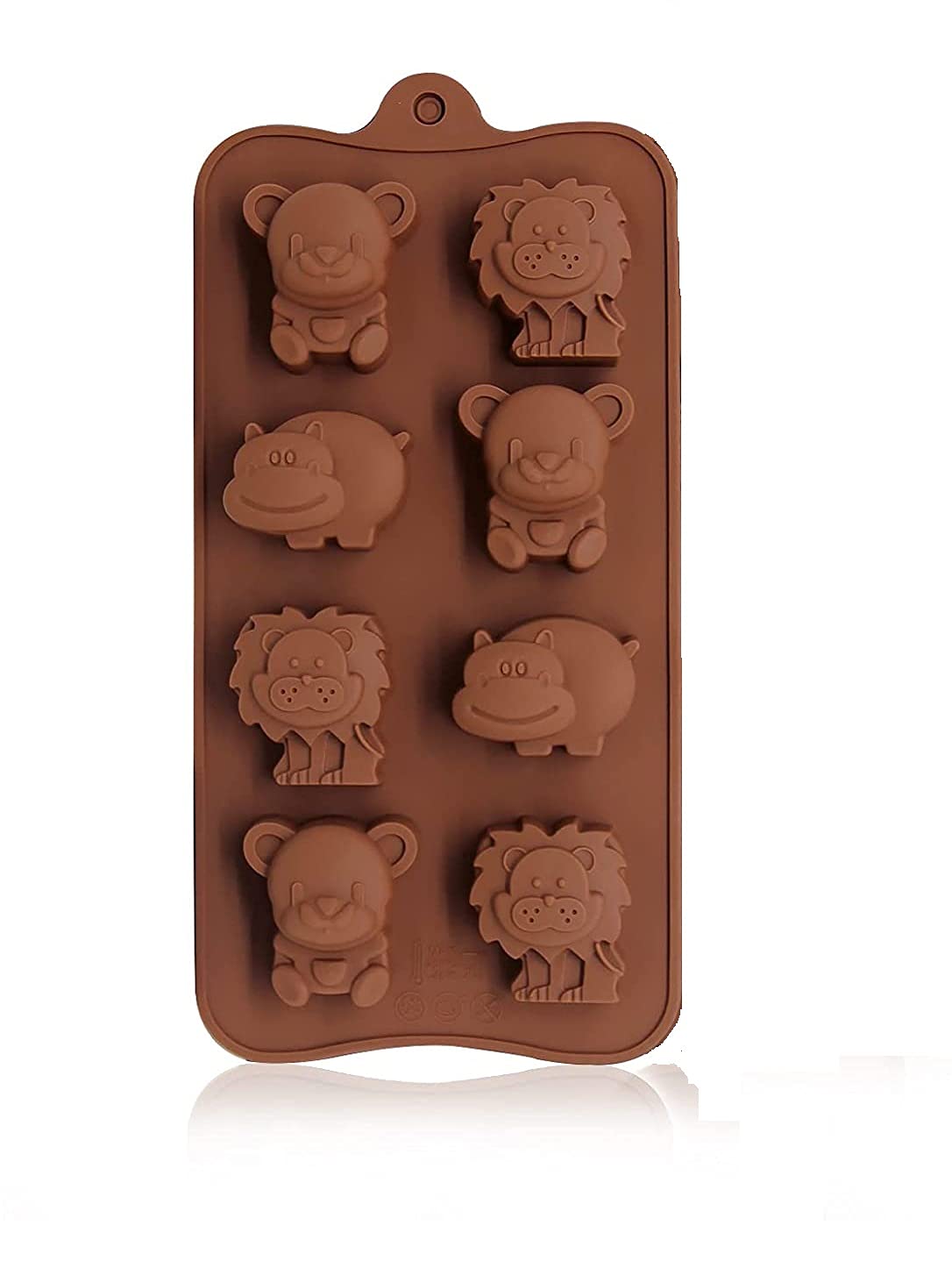 Cute Lion Chocolate Molds - 8 Cavity Silicone -1