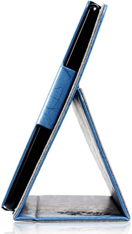 Compatible with TCL TAB 10 Lite 10.1 inch Tablet case, Full Coverage Ultra Slim Leather Cover Case with Folding Stand Cover Rugged with Auto Sleep/Wake (Blue)