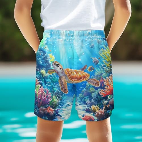 TOADDITDO Boys Swim Trunks Big Kids Breathable Bathing Suit Swimwear Shorts with Pockets3