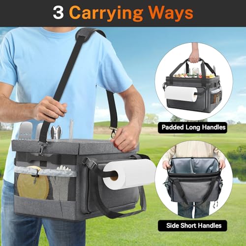 Panier de barbecue avec couvercle de protection contre insectes et vent - 4