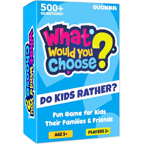 QUOKKA Board Game for 8-12 Year Olds - Original Edition - Family Card Game for Kids Ages 5-8 - What Would You Choose | Do Kids Rather? | Pick Your Answer | Get to Know You - Fun Game Night for Kid