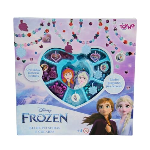 Kit de Pulseiras e Colares com Pingentes, Frozen - Toyng