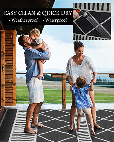 Outdoor Rug 5X8 Waterproof-Boho Patio Rugs Outdoor Plastic Straw Rug For Patio Decor-Reversible Outdoor Area Rug For Balcony Porch Deck Backyard-Outdoor Carpet Camping Rugs For Outside Your Rv #TOP3