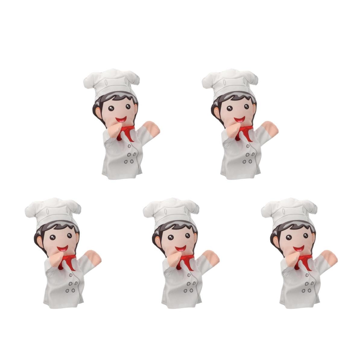 BESTonZON 5 Pz Fantoccio Giocattoli Per Bambini Burattini a Mano Per Pupazzo Di Pezza Pupazzo Di Figura Della Guanti Peluche Professione Cotone Pp Bambino