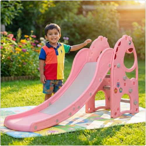 Image of Toyzone B-Rex Dinosaur Slide for Kids | Baby Play Slide | Indoor & Outdoor Kids Slider | Easy Assembly | Safe Rounded Design | BIS Certified | Made in India | Kids Slide for 2-10 Years, Upto 70 kgs