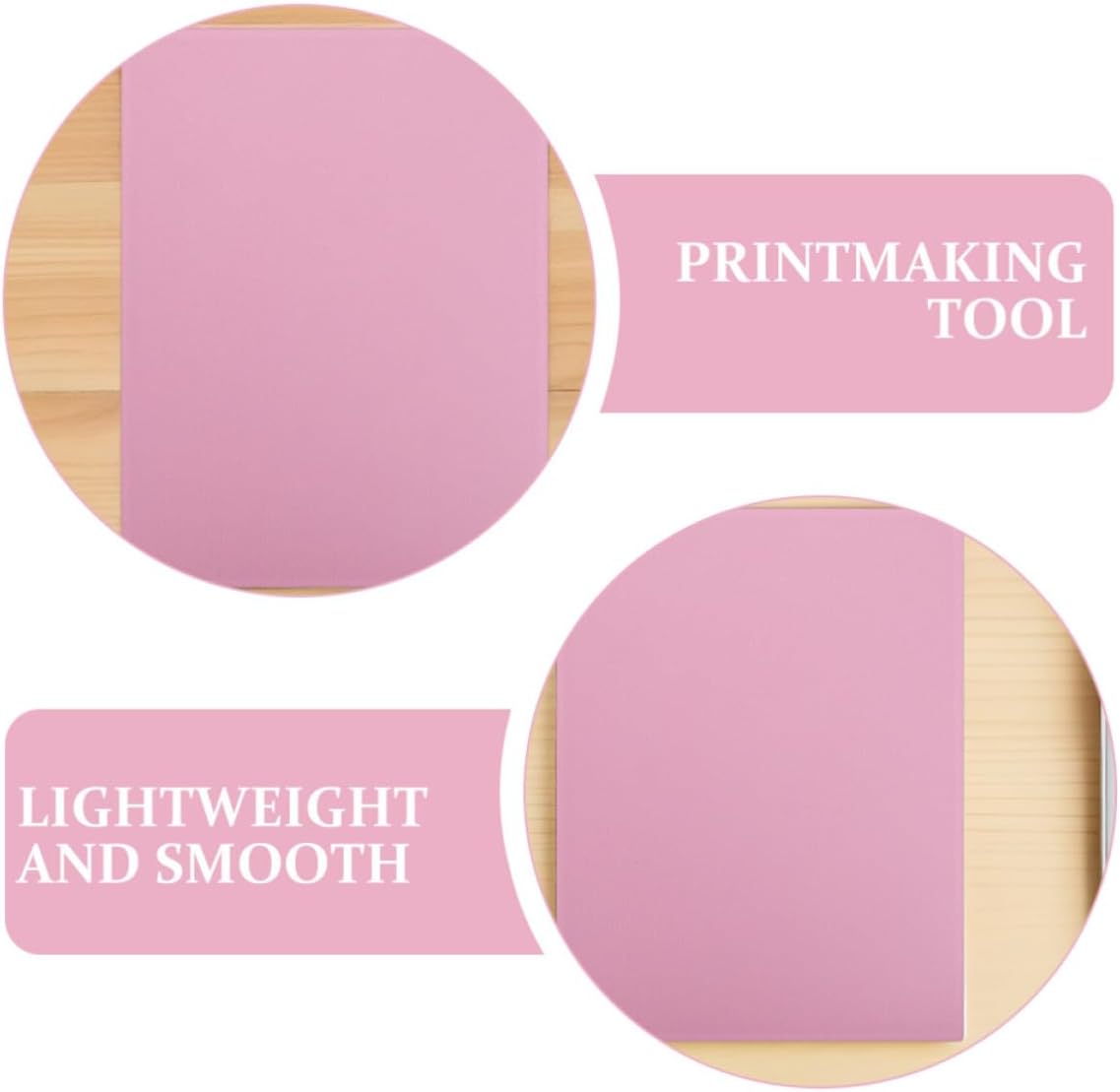 Pink PVC Linoleum Carving Blocks for Printmaking Students