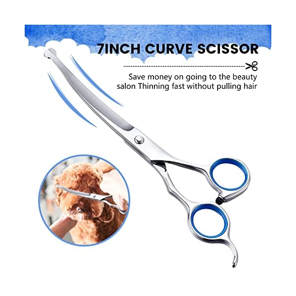 Dog Grooming Scissors,6 in 1 Dog & Cat Grooming Kit,4CR Stainless Steel Dog Scissors for Grooming,Rounded Scissors for Dog Grooming,Cat,Rabbit,Other Pets,Dog Grooming Scissors as Gifts for Pets Owners Dog Grooming Scissors,6 in 1 Dog & Cat Grooming Kit,4CR Stainless Steel Dog Scissors for Grooming,Rounded Scissors for Dog Grooming,Cat,Rabbit,Other Pets,Dog Grooming Scissors as Gifts for Pets Owners
