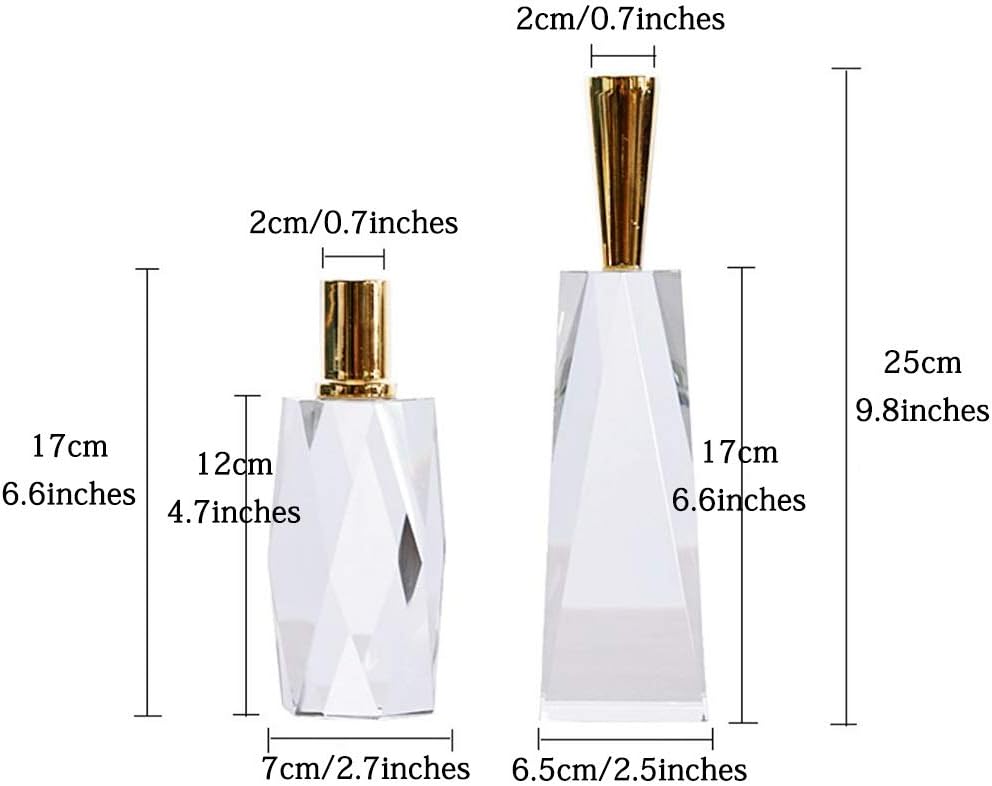 Candelabras Multilateral Crystal Cut Candle Holder, Nordic Style Metal Candlestick, Modern Fashion Candelabra, Light Luxury Desktop Ornaments, for Christmas Decoration