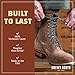 Drew's Boots Technora Boot Laces for Men and Women - Virtually Unbreakable, Braided, Flame-Resistant Work Boot Laces
