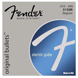 Fender 3150 R Original Bullets Pure Nickel Jeu de Cordes pour Guitare - Les Beatles, Paul McCartney, John Lennon, RIngo Starr, George Harrison