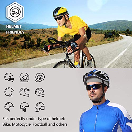 EasYoung Men's Headbands, 3-Pack Headbands for Men, Guys Sport Sweatbands for Running, Crossfit, Cycling, Yoga, Working Out Gym Exercise, Performance Stretch and Moisture Wicking