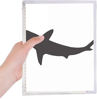 Caderno diário de folhas soltas com tubarão oceano feroz caderno diário recarregável