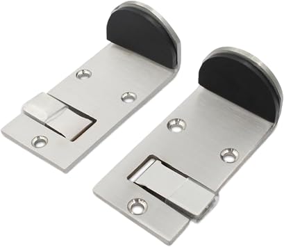 Door Stops | Heavy Duty Door Without Drilling | Anti-Shock Folding Door Stopper with Rubber Draught Excluder and Wall Protection for Kitchen Bathroom Restaurant