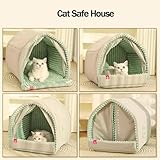 Yinghesheng Hundehöhle Hundehütte Indoor mit Rahmen, Zusammenklappbare Hundezelt, Hundehöhle Kuschelhöhle Katzenbett Hundebett Kleine Hunde,56x51x51cm